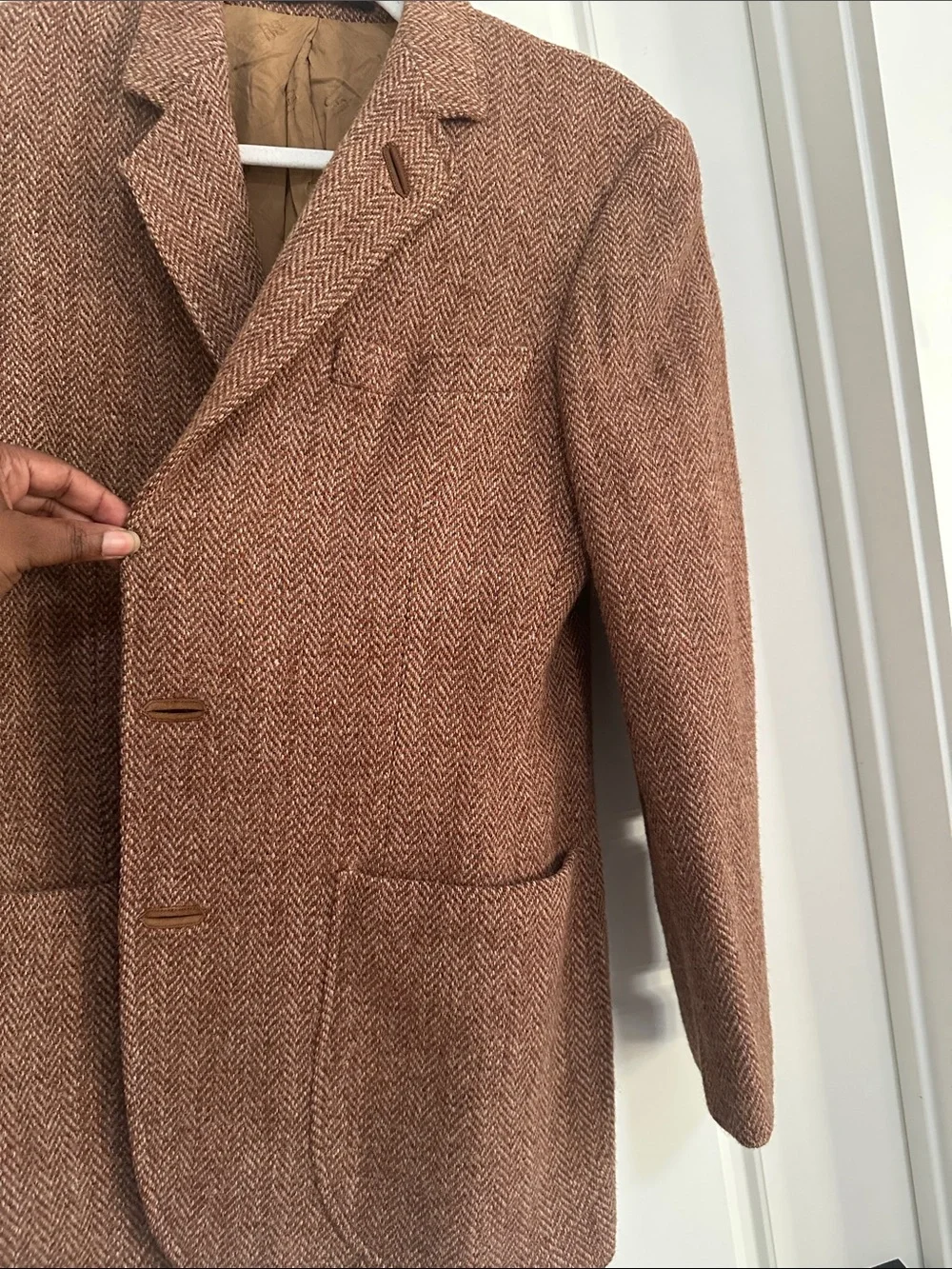 Brown Herringbone Wool-Blend Sport Coat- Menswear
